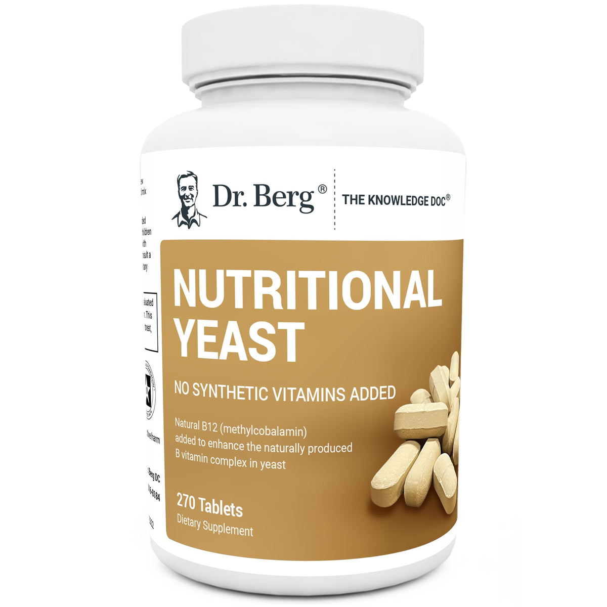 Dr. Berg Nutritionals tableta levadura nutricional sabor vainilla para masticar