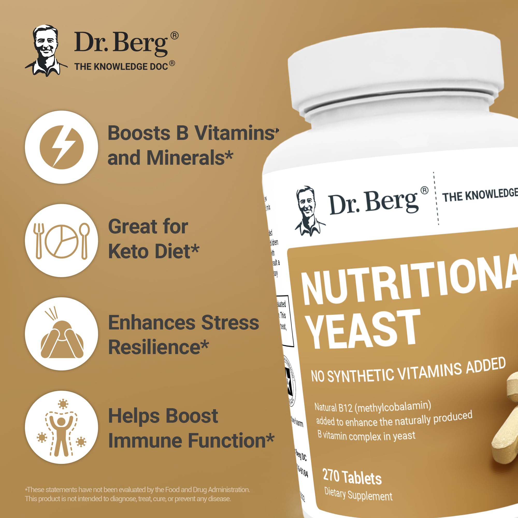 Dr. Berg tabletas veganas con 270 unidades para uso diario