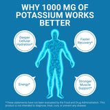Dr. Berg Nutritionals, 1000 mg de potasio para equilibrio electrolítico en casa