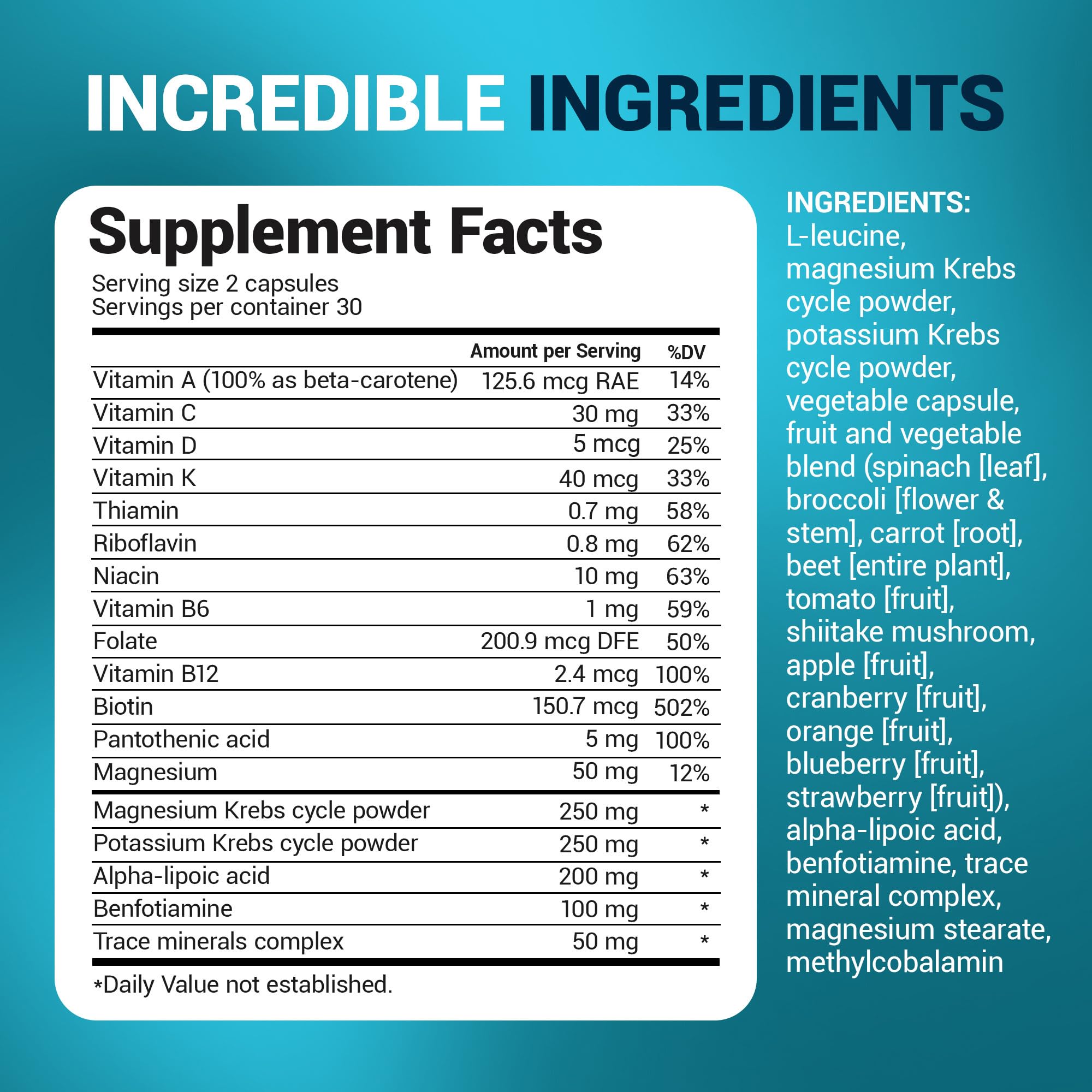 Frasco de 60 cápsulas de Dr. Berg Multivitamínico