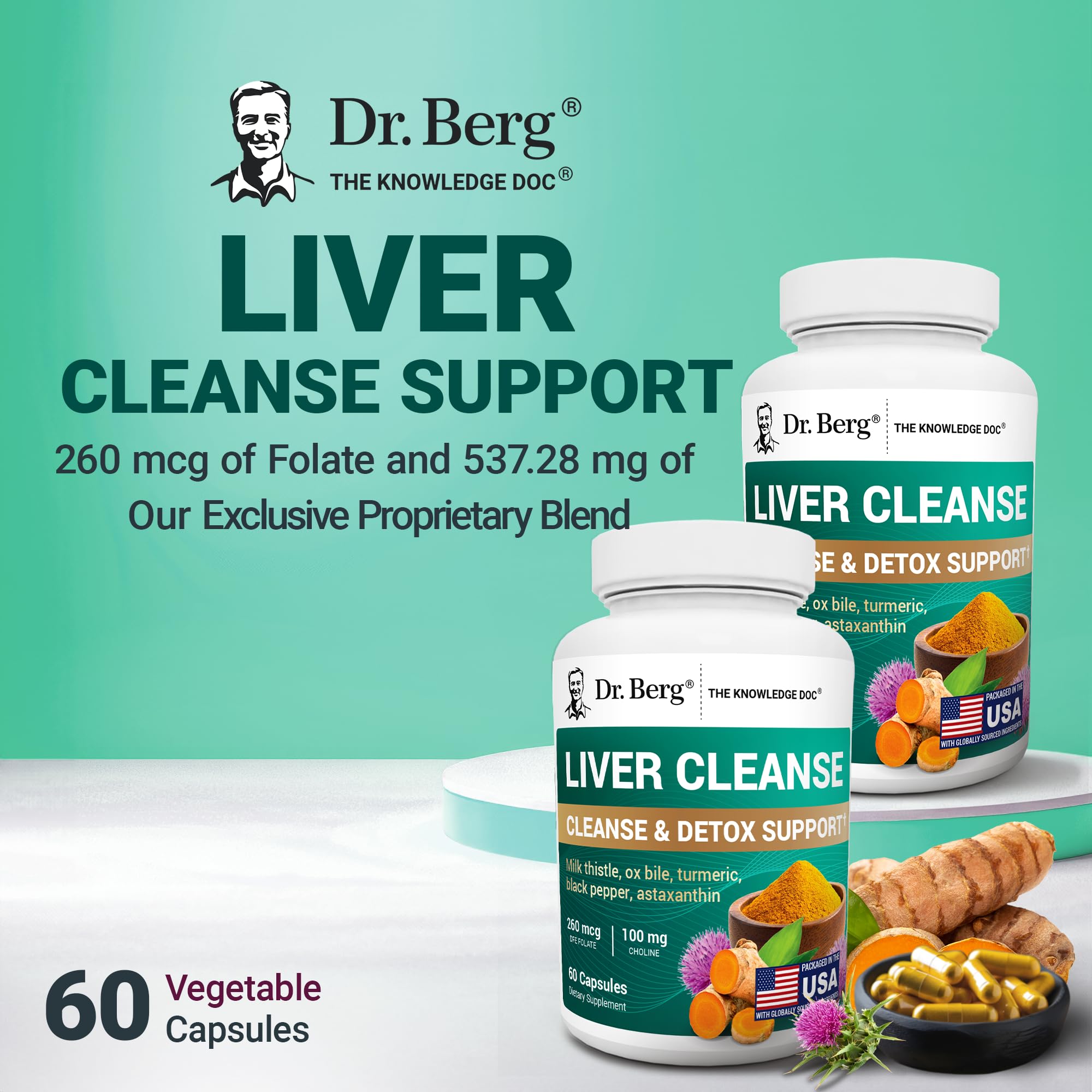 Dr. Berg Liver Cleanse: cúrcuma y pimienta negra para mejor absorción