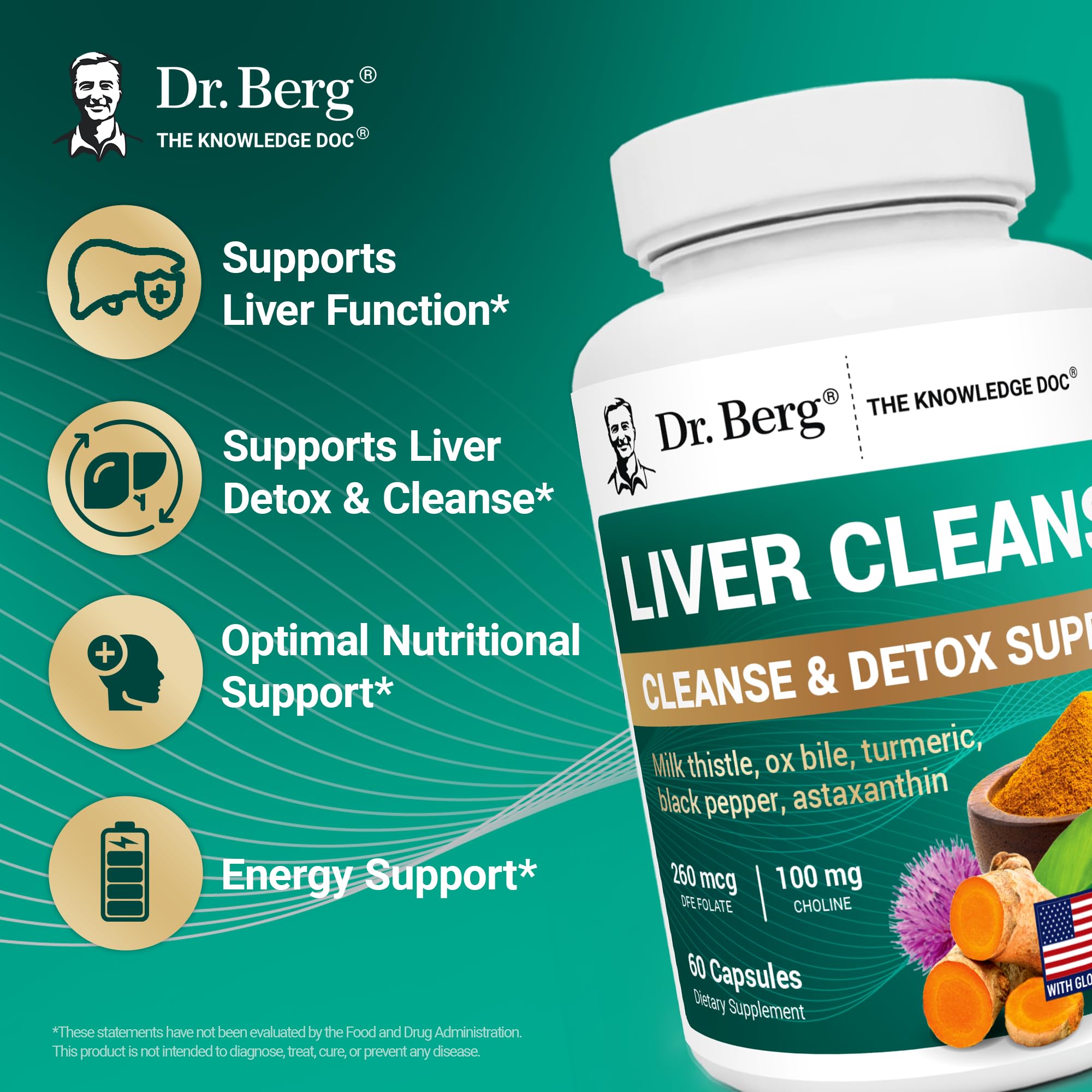 Dr. Berg Liver Cleanse: ox bile destacado en la fórmula