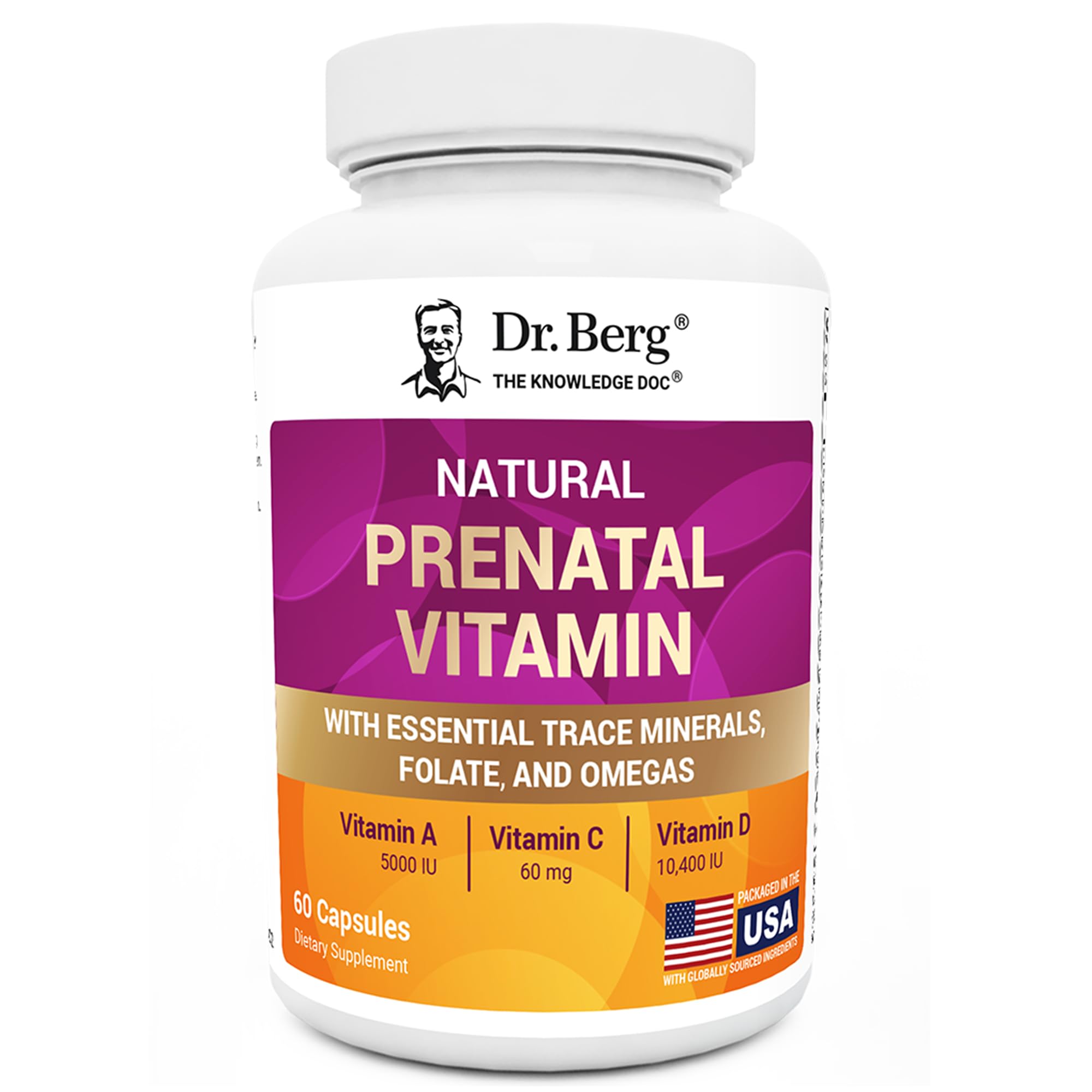 Dr. Berg Nutritionals Prenatal botellas con cápsulas para apoyo nutricional