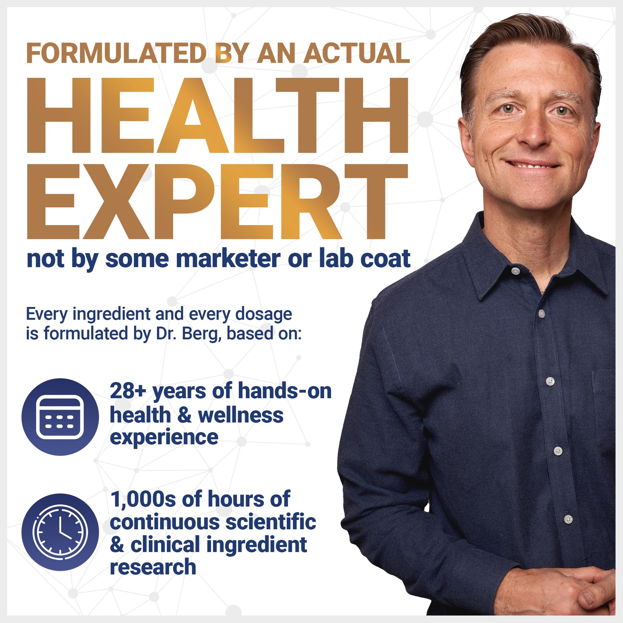 Dr. Berg Probiotic prebióticos: alimentan bacterias beneficiosas.