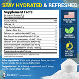 Dr. Berg Zero Sugar Hydration, sabor tropical coco-pina-naranja, bebida sin azúcar refrescante.