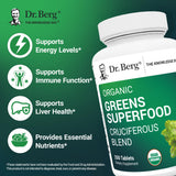 Dr. Berg's Greens: mezcla de cruciferos visibles para nutricion diaria