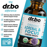 DR. BO Adaptogenos: diez hierbas en gotas para bienestar, frasco.