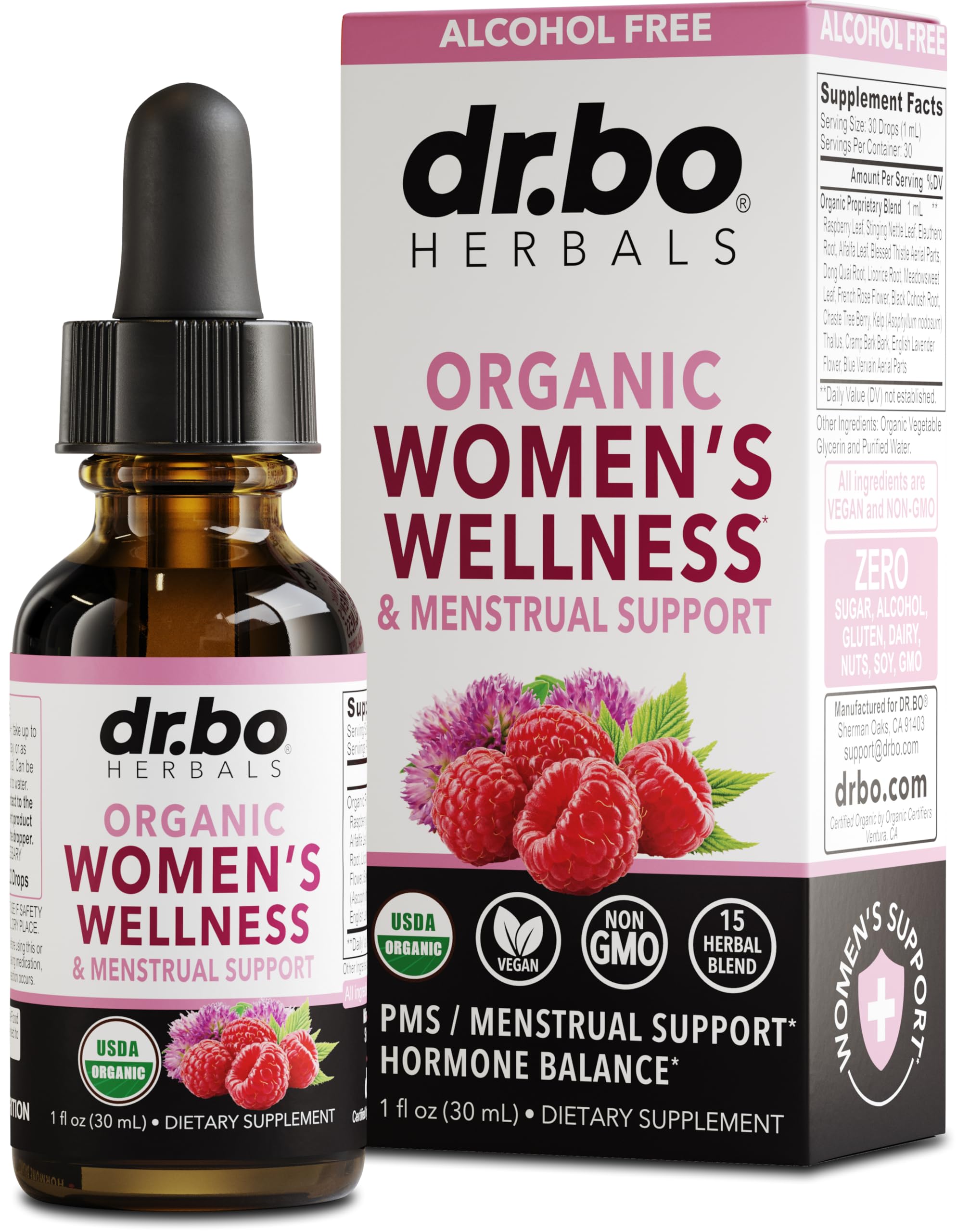 DR. BO balance hormonal para mujeres, gotas para equilibrio diario