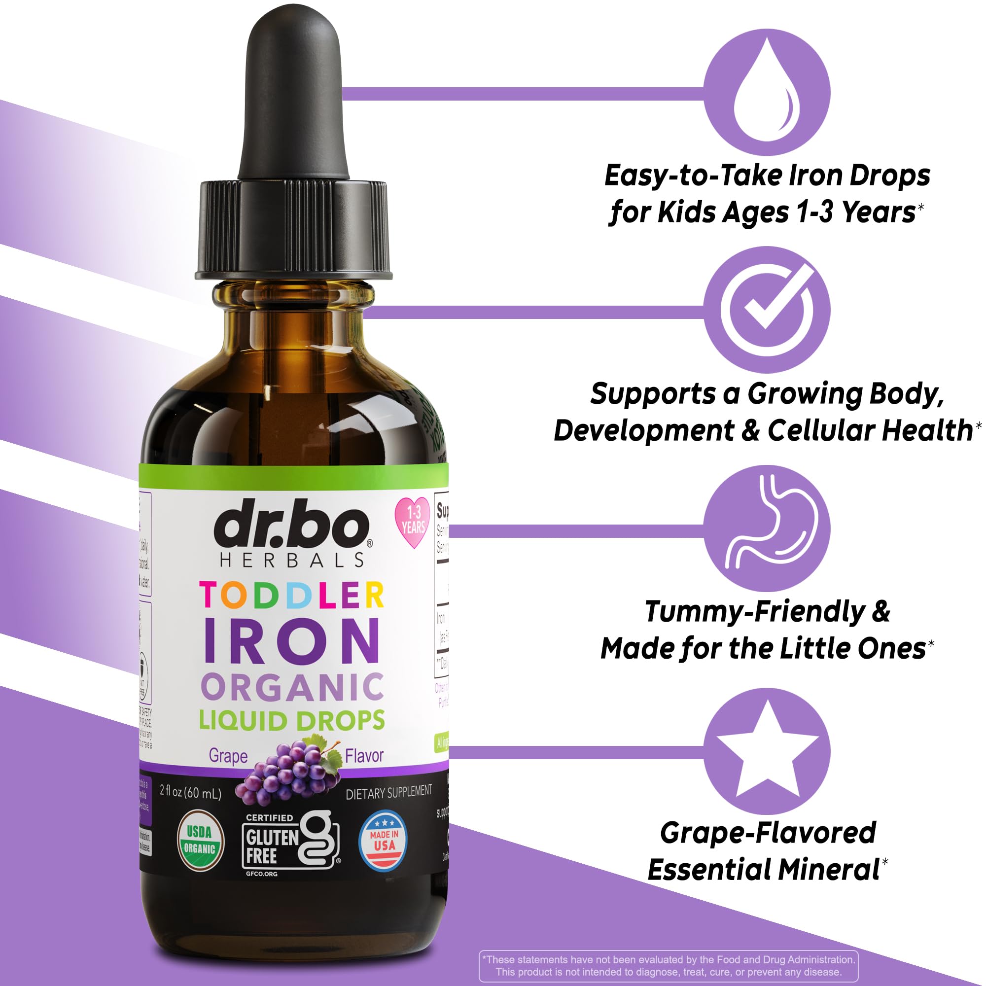 DR. BO Drops: etiqueta orgánica y vegana para niños, opción natural.