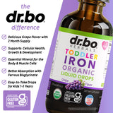 DR. BO Drops sin soja, apto para dietas restringidas en niños.