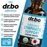 Mezcla herbal DR. BO: echinacea y sauco para apoyo linfático.