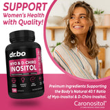 DR. BO Myo-Inositol y D-Chiro Inositol, cápsulas para uso diario.