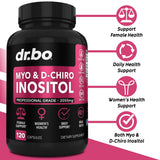 DR. BO Myo-Inositol y D-Chiro Inositol, etiqueta frontal, claridad de ingredientes.