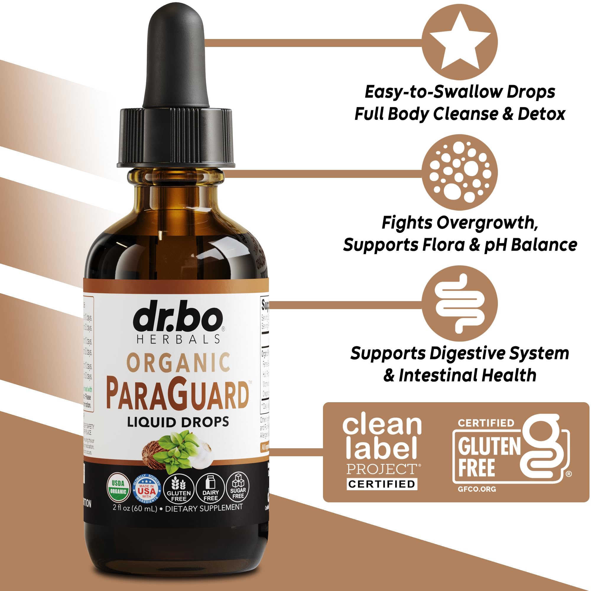 DR. BO ParaGuard gotas de aceite de orégano para balance intestinal