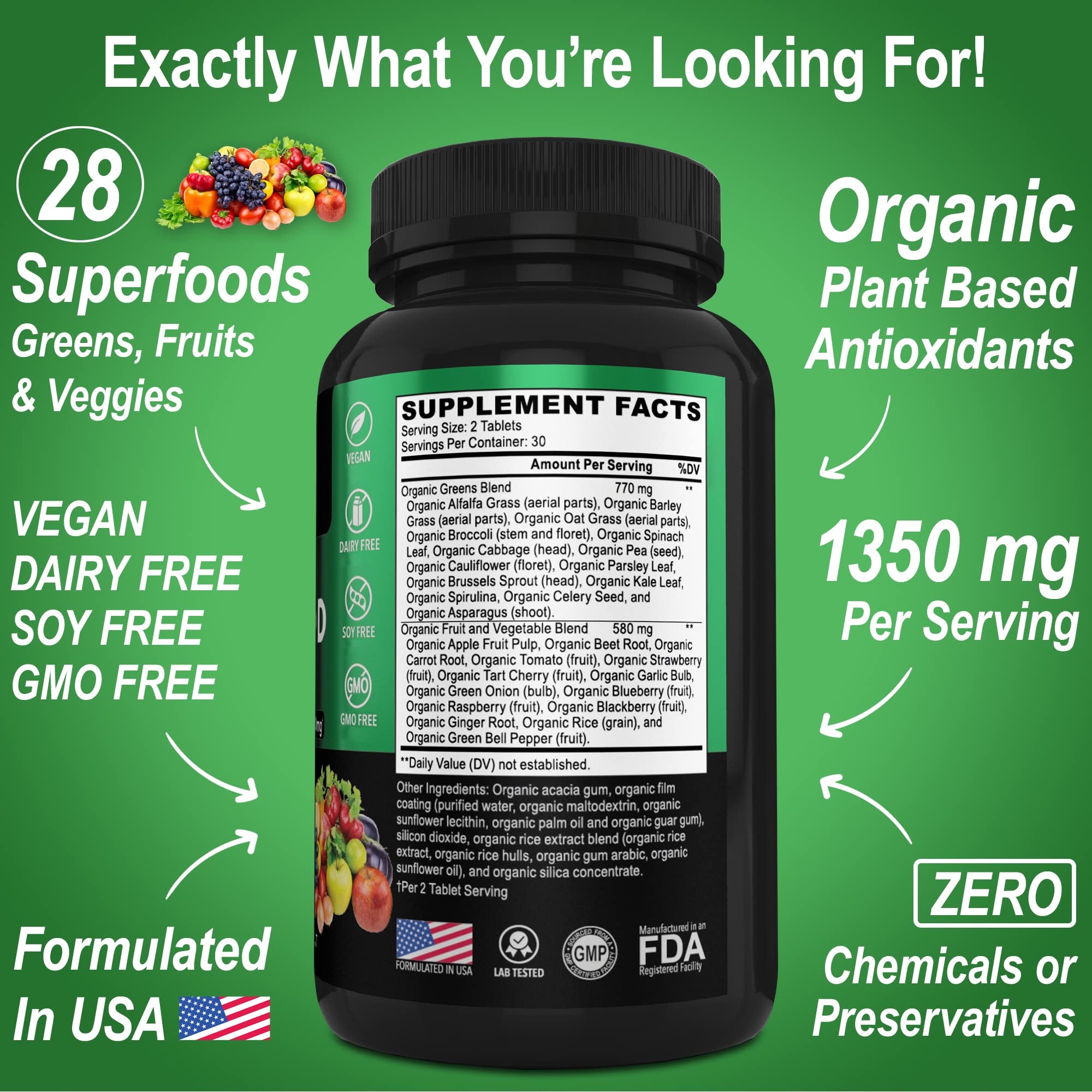 DR. BO spirulina y brócoli en tabletas para aporte vegetal.