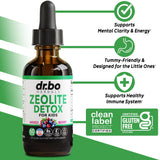 DR. BO Zeolite Detox con gotero, dosificación precisa.