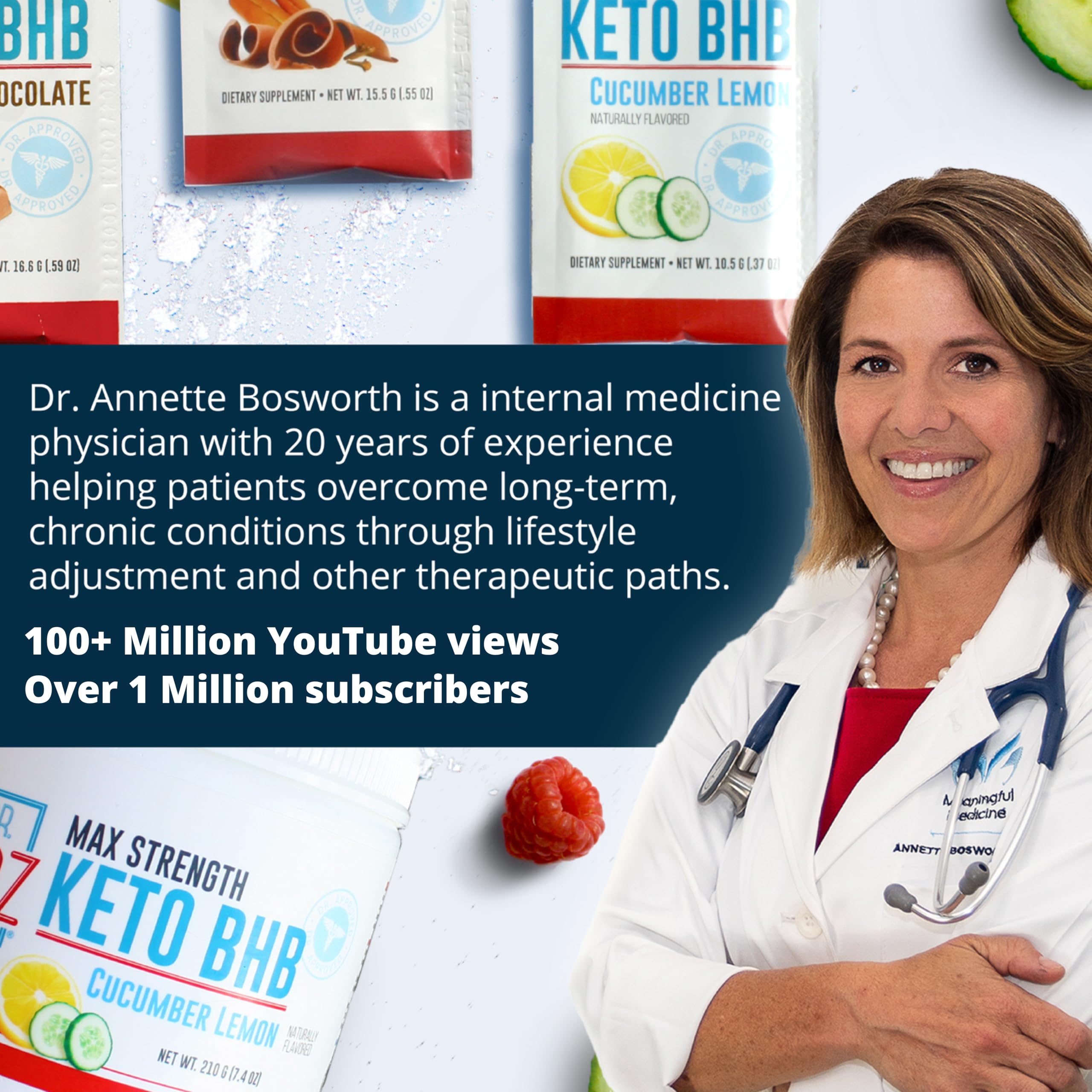 Dr. Boz Keto BHB estilo de vida cetogénico con sabor agradable.