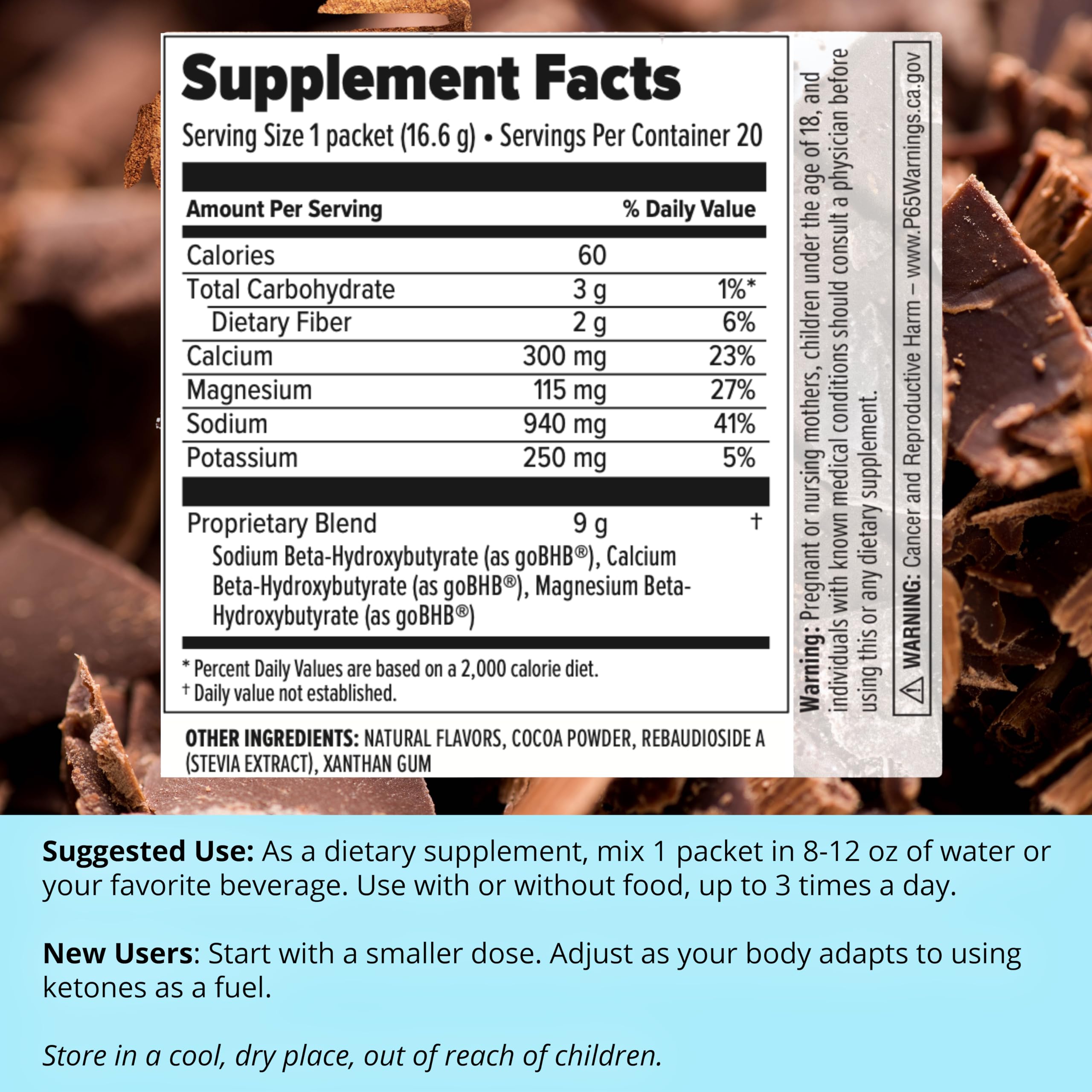 Dr. Boz Keto BHB ingredientes de alta calidad para rendimiento y salud.