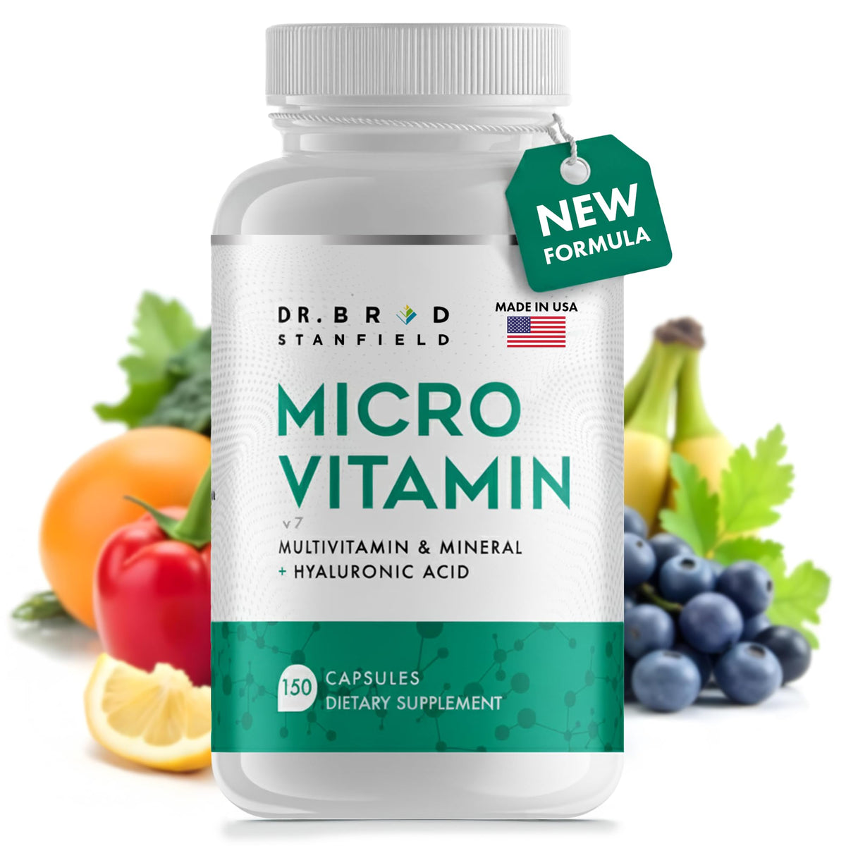 Dr. Brad Stanfield multivitamínicos cápsulas para apoyo cognitivo diario.
