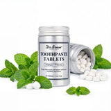 Tabletas dentales Dr.Brian con nano-hidroxiapatita en empaque reutilizable para cuidado ecológico