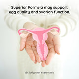 Dr. Brighten Myoinositol Plus, cápsulas visibles, opción diaria para balance hormonal.