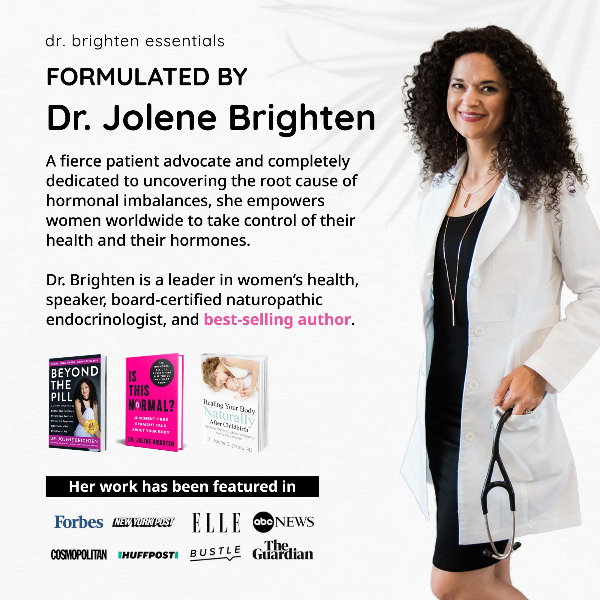 Dr. Brighten Probiòtico para Mujeres: foco en inmunidad y ovarios saludables.