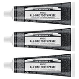 Dr. Bronner’s All-One Anís, pasta dental en empaque visible, frescura duradera para el día.