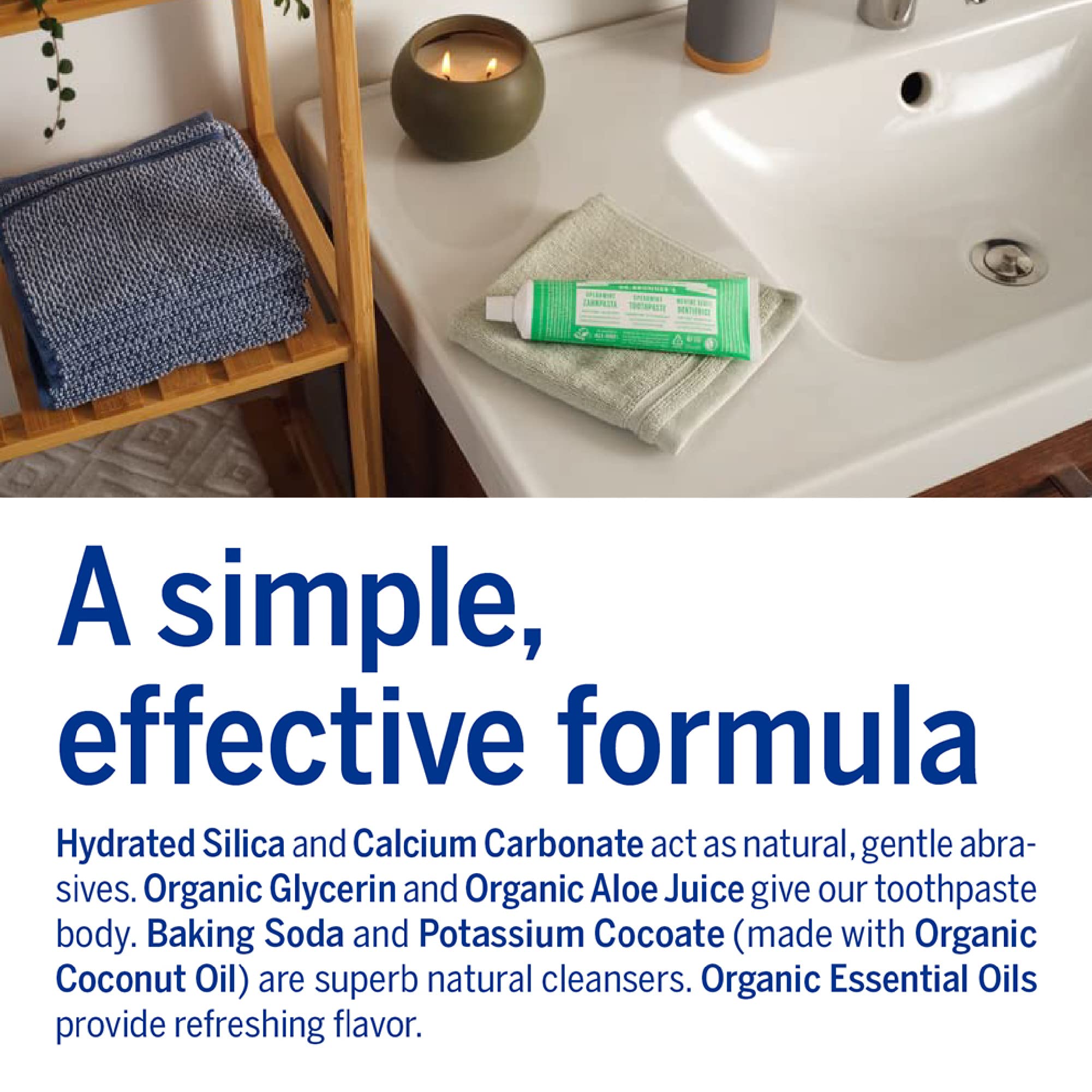 Dr. Bronner's All-One Pasta de Dientes ingredientes orgánicos visibles