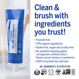 Dr. Bronner's All-One Pasta de Dientes sin fluoruro para dientes sensibles