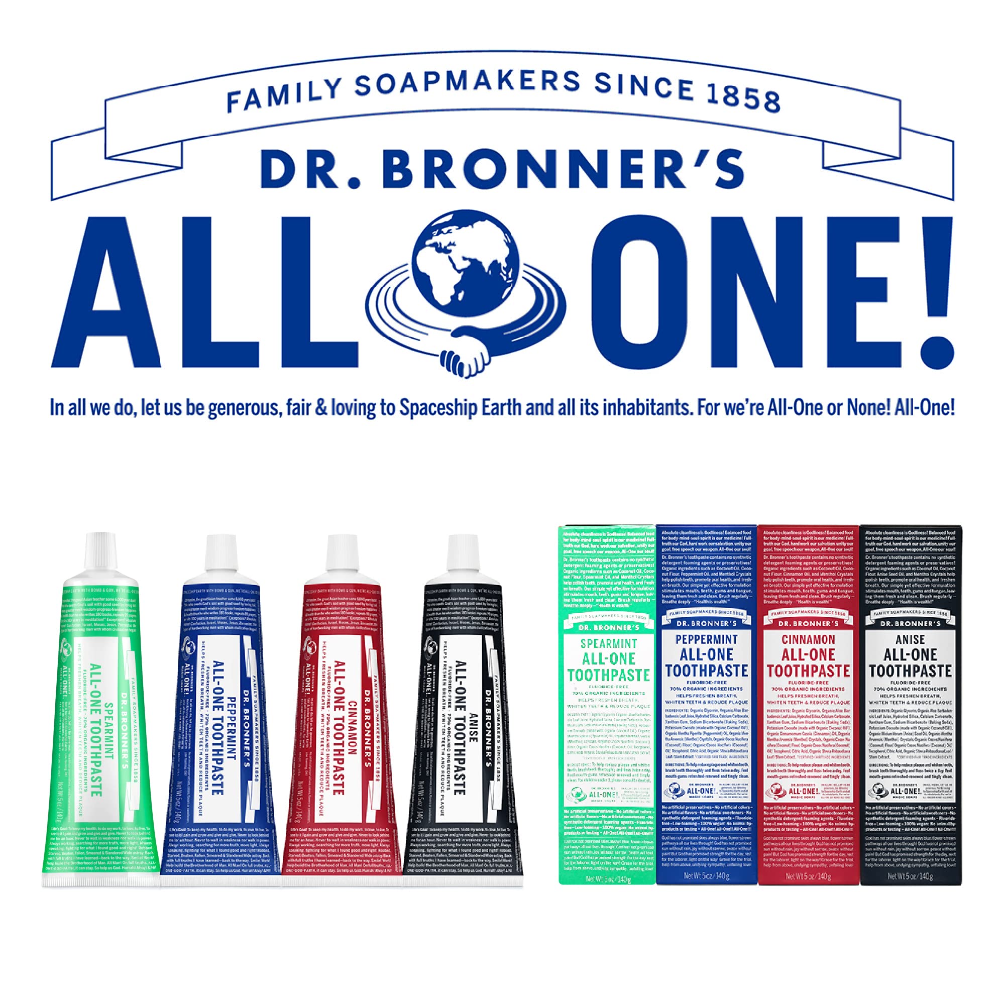 Dr. Bronner's All-One Pasta de Dientes sin sulfatos