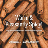 Pasta dental Dr. Bronner’s canela con ingredientes orgánicos