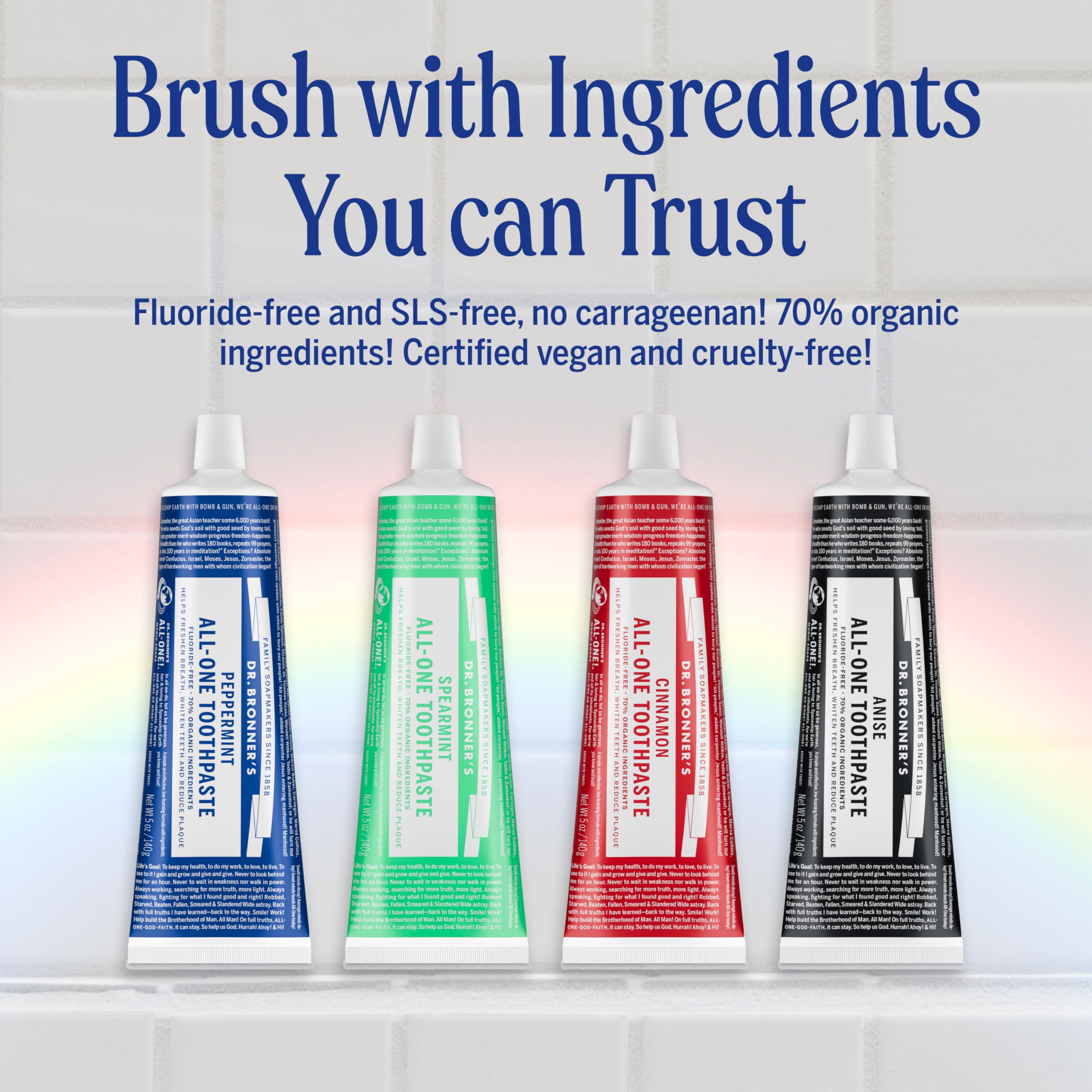 Pasta dental Dr. Bronner’s canela sin fluoruro para usuarios conscientes