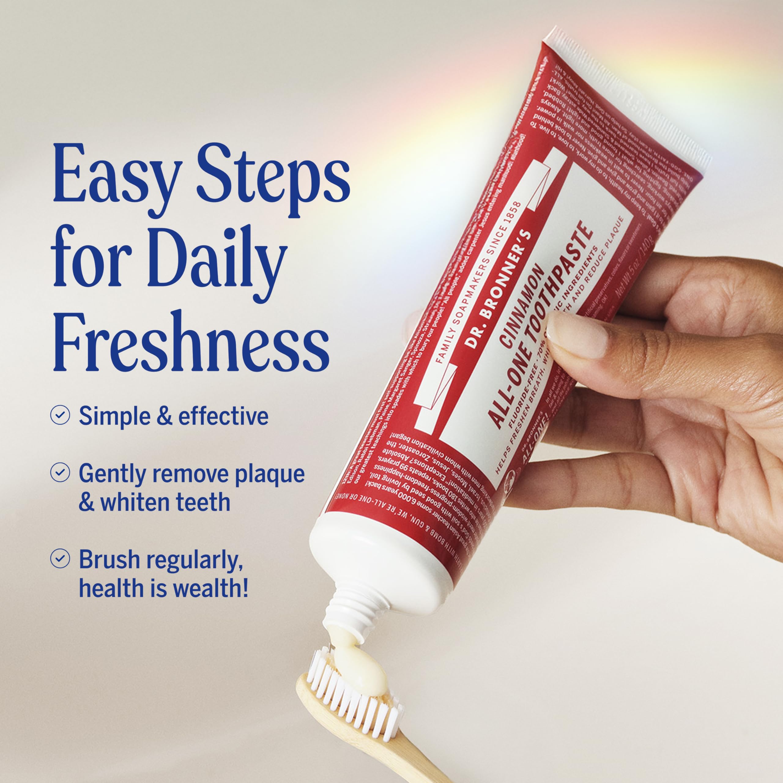 Pasta dental Dr. Bronner’s canela sin SLS para cepillado suave