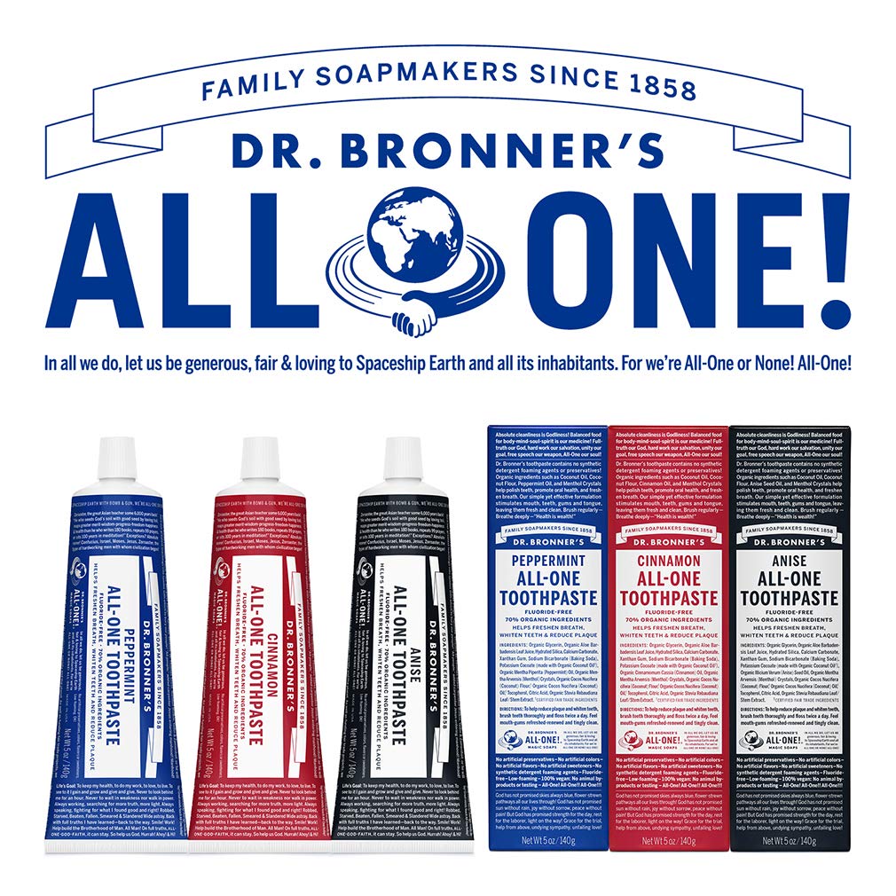 Dr. Bronner's crema dental libre de crueldad: compromiso con la higiene responsable.