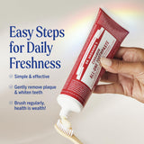 Dr. Bronner’s Pasta Dental Textura Polvo para pulido suave.