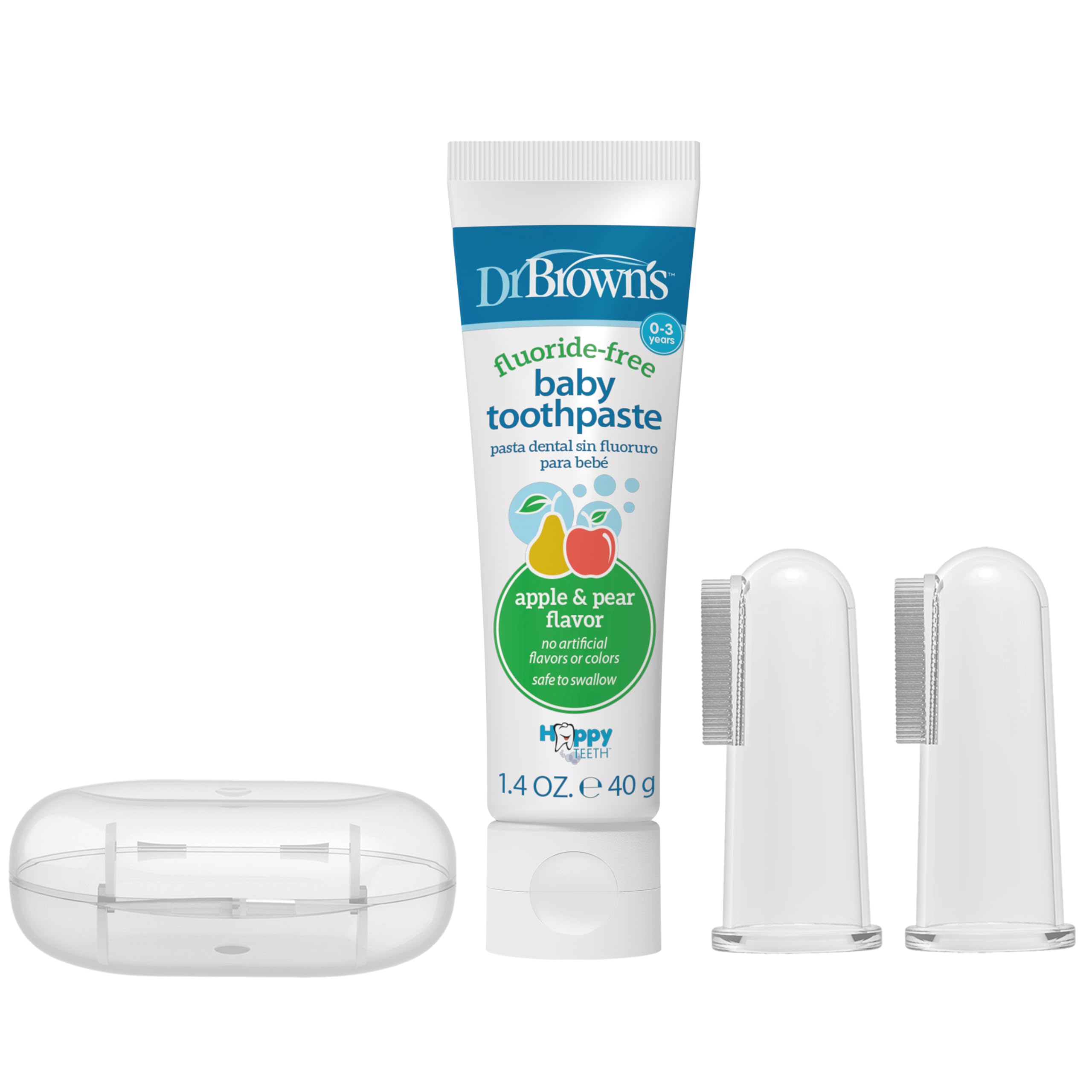 Dr. Brown's dedo-cepillo-dental suave para encías sensibles y dientes emergentes.