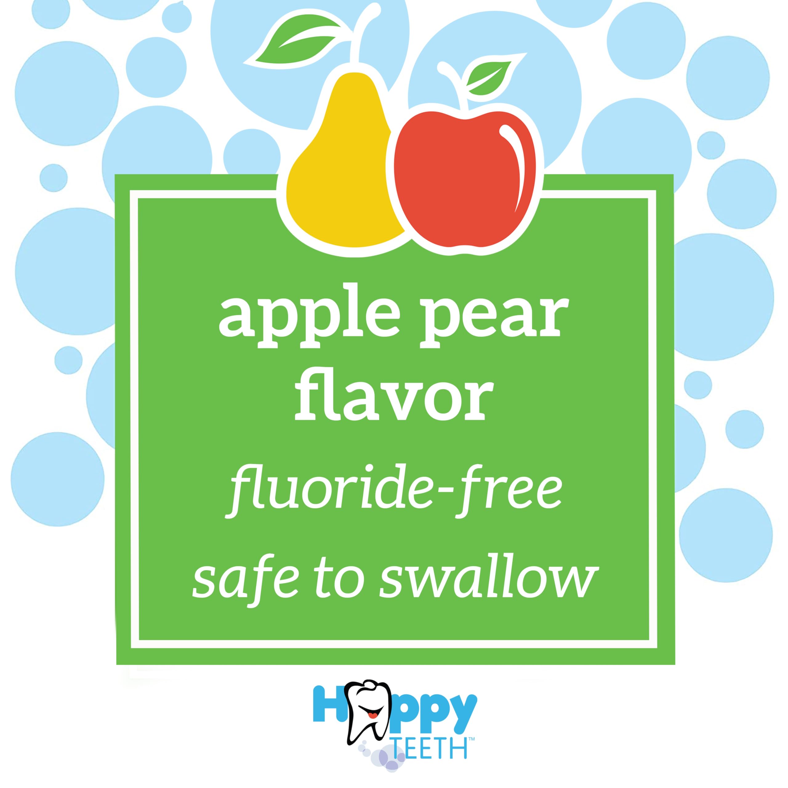 Dr. Brown's pasta-dental-manzana-pera sabor agradable, sin fluoruro.