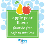 Dr. Brown's pasta-dental-manzana-pera sabor agradable, sin fluoruro.
