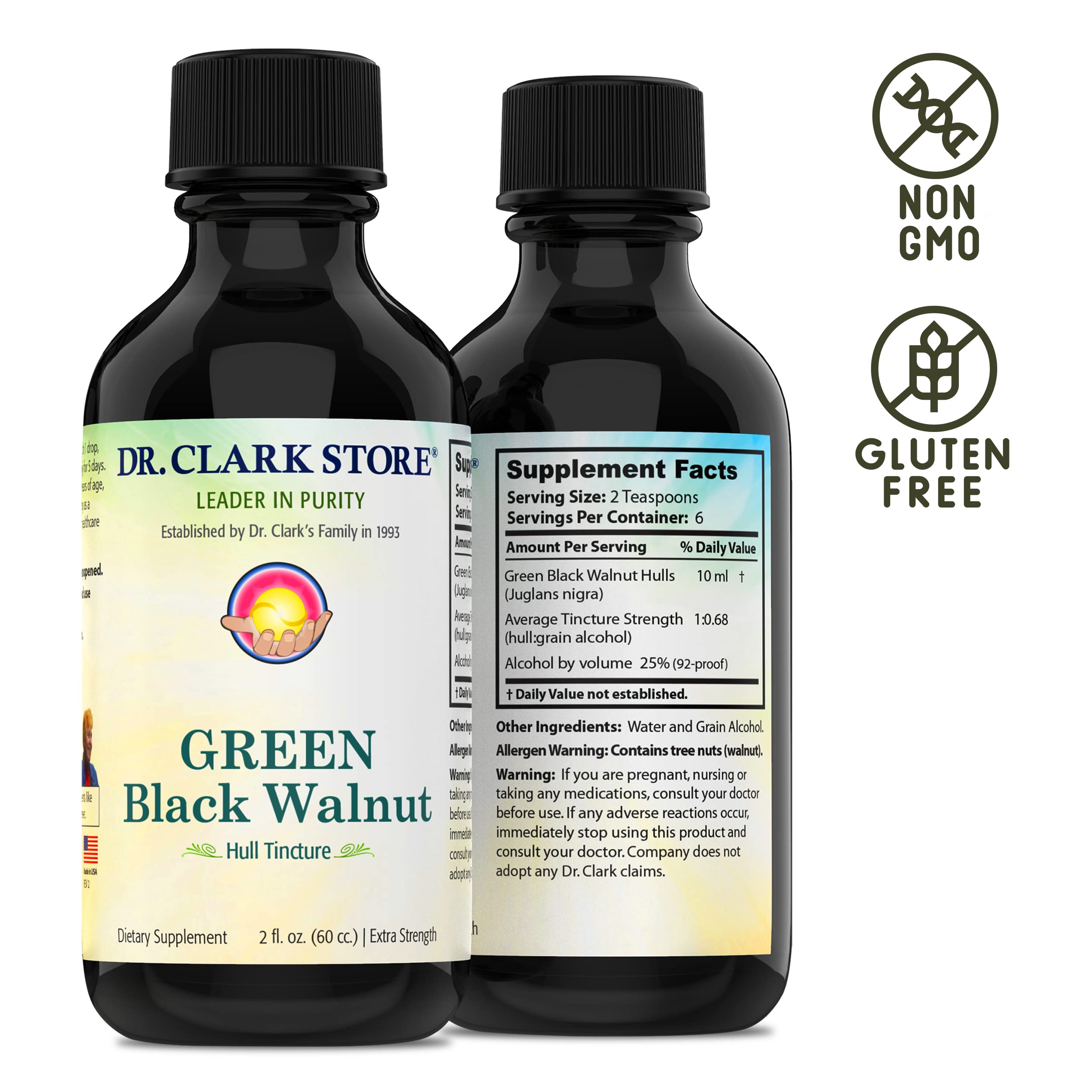 Dr Clark Store envase 2 onzas compacto para almacenamiento cómodo.