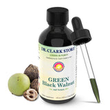 Dr Clark Store: tintura nogal verde extra fuerza en botella, opción potente para uso diario.