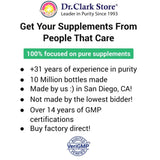 Dr Clark Vitamina C en polvo, cucharita medidora para dosis precisas.