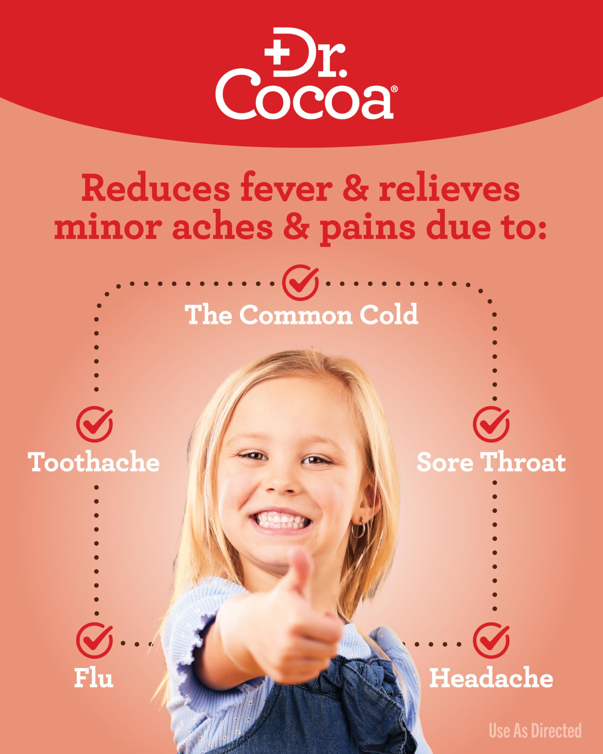 Dr. Cocoa Niños, fórmula limpia sin colorantes artificiales ni HFCS