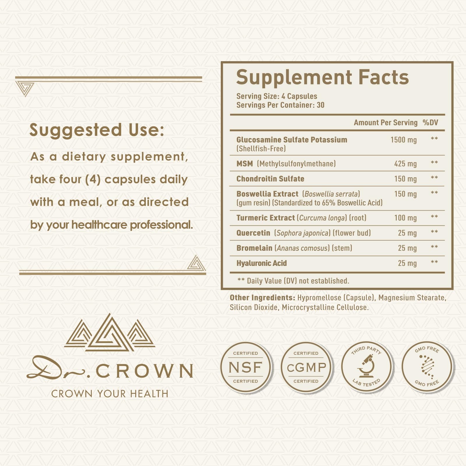 DR. CROWN su suplemento para articulaciones, usuario entrenando para movilidad.