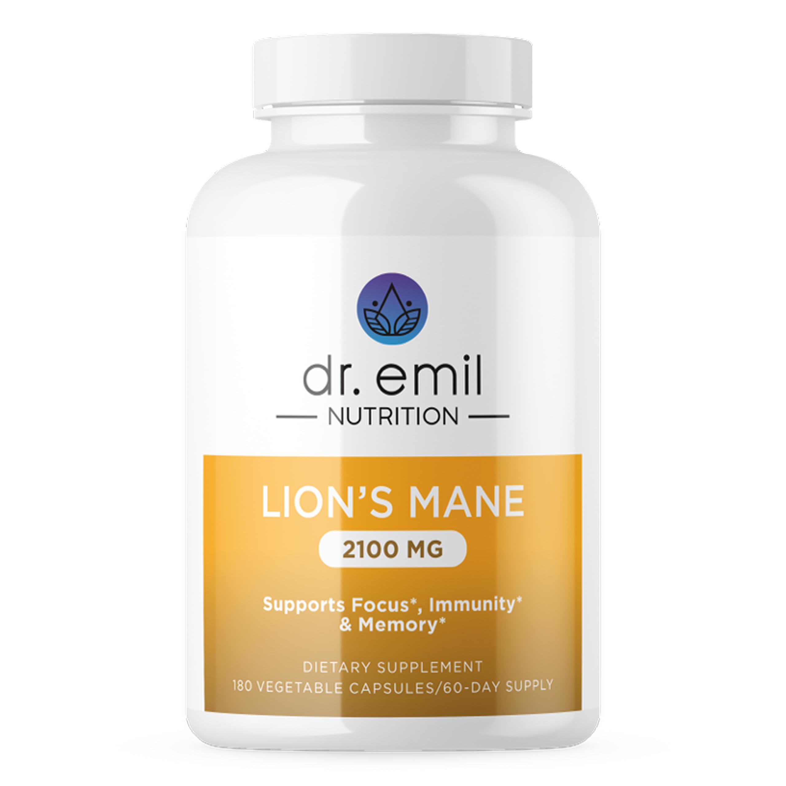 DR. EMIL NUTRITION cápsulas melena de león en botella para claridad mental