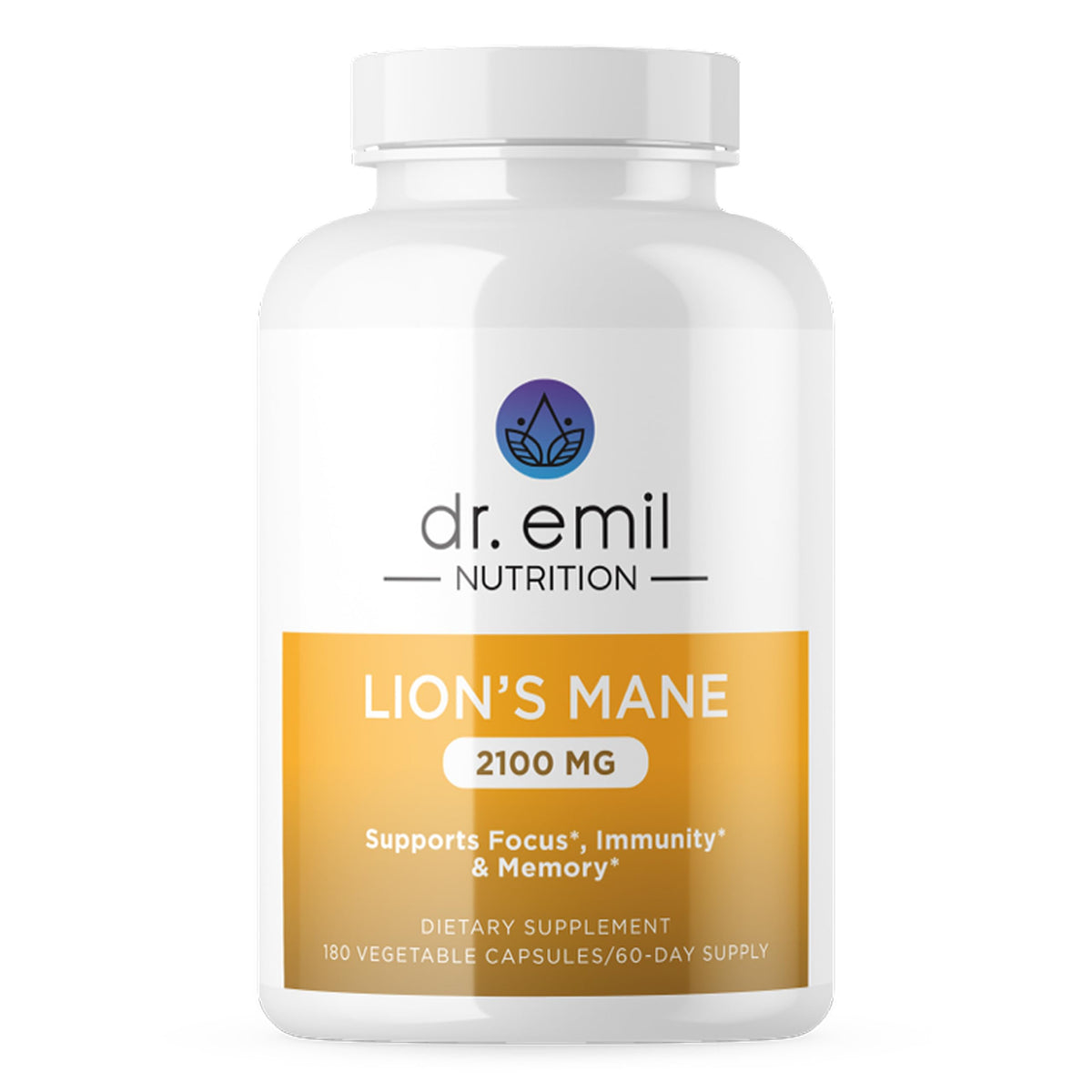 DR. EMIL NUTRITION cápsulas melena de león en botella para claridad mental