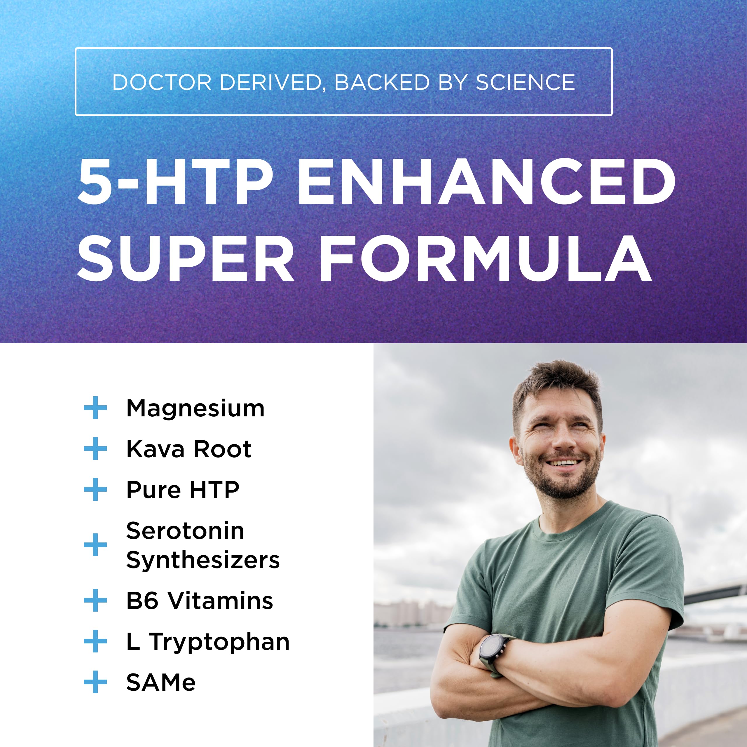 DR. EMIL NUTRITION Elite 5-HTP etiqueta frontal: diseño claro para recordar la dosis.