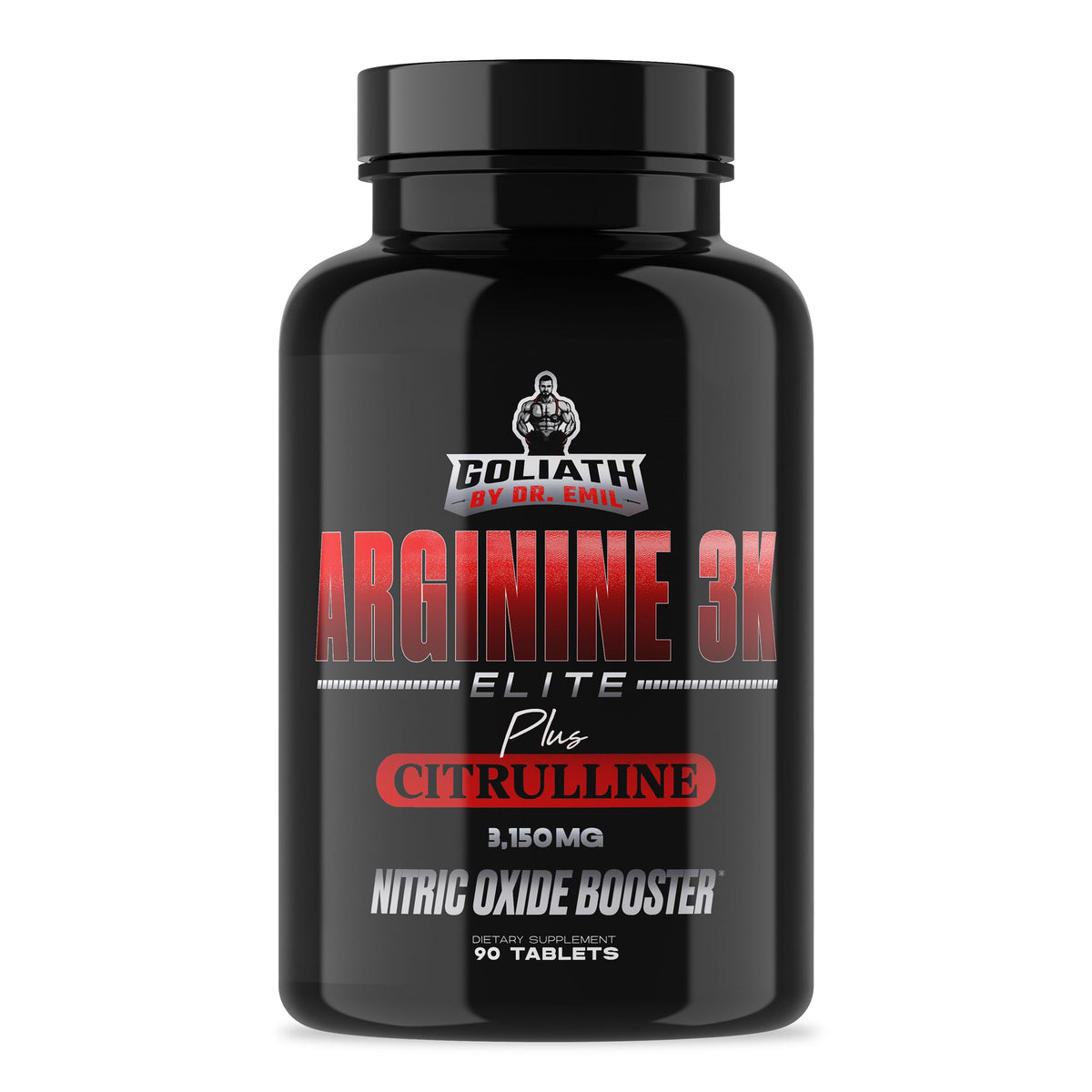 DR. EMIL NUTRITION élite L-arginina, botella frontal, resistencia para entrenar