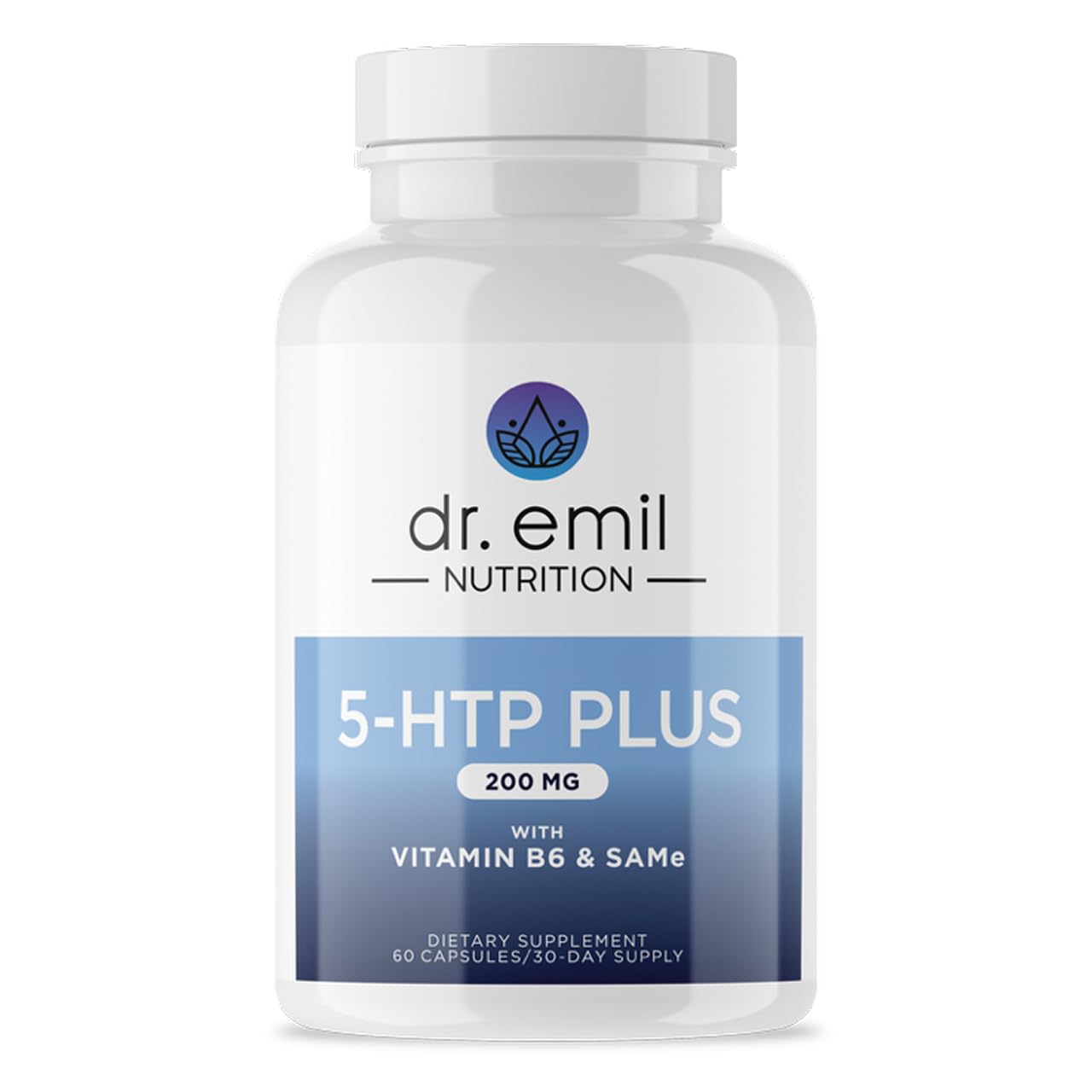 DR. EMIL NUTRITION envase de cápsulas 5HTP para equilibrar el ánimo.