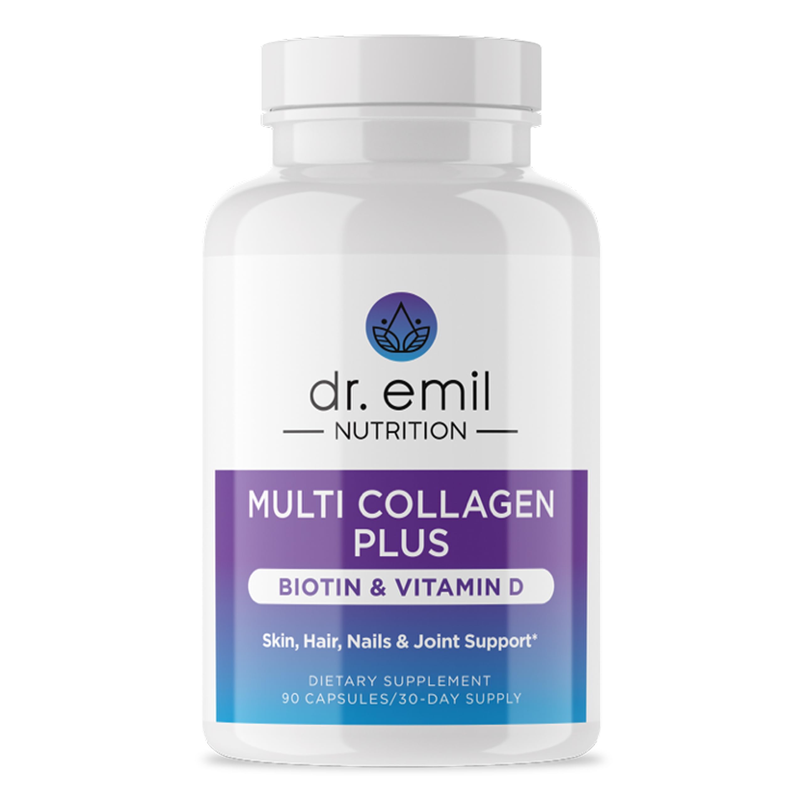 Dr. Emil Nutrition Colágeno con Biotina y Vitamina D, botella lista para uso diario