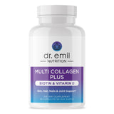 Dr. Emil Nutrition Colágeno con Biotina y Vitamina D, botella lista para uso diario